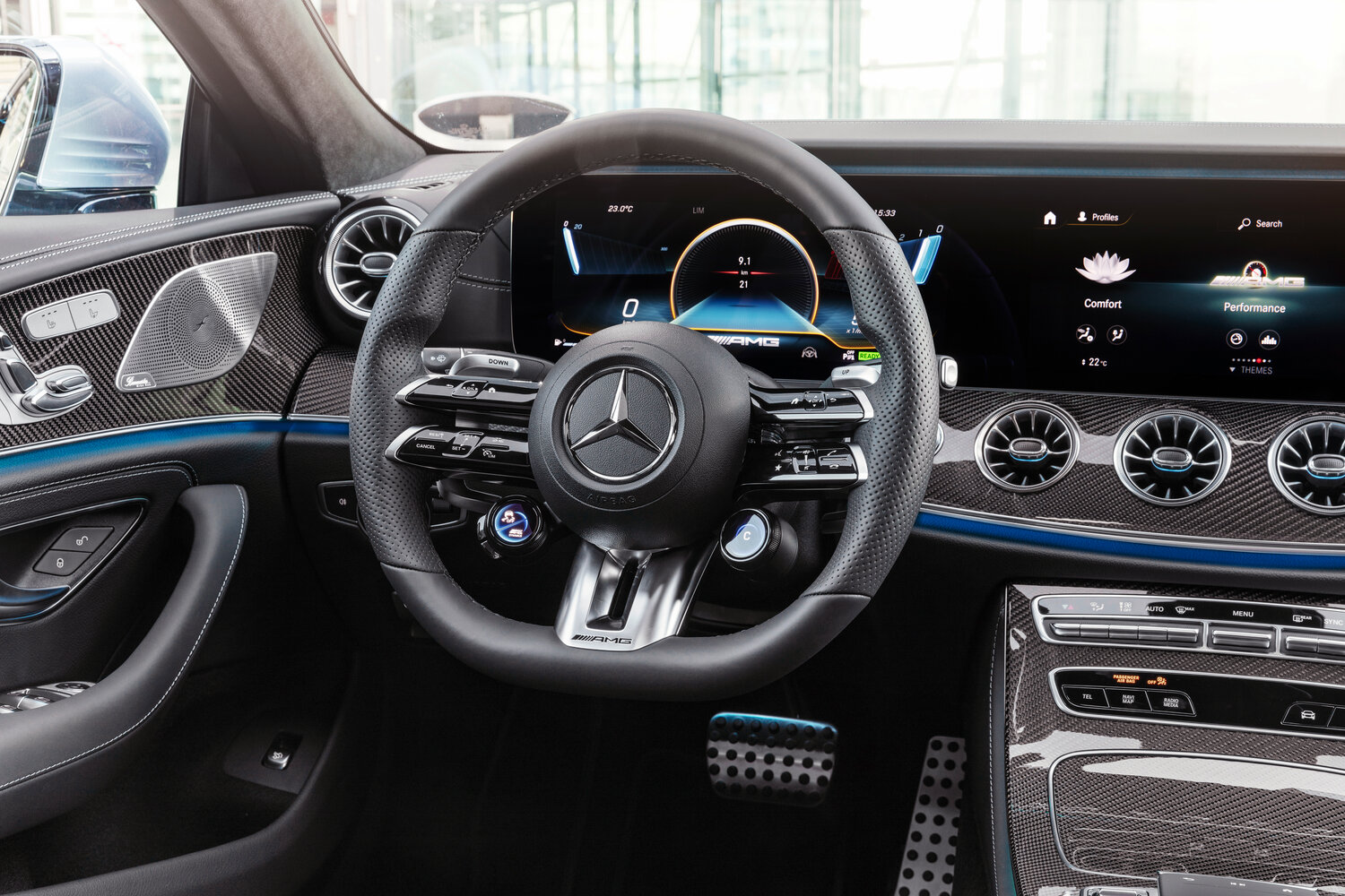 Mercedes-Benz CLS AMG, III (C257) Рестайлинг, 2021–2023, Седан: Передняя часть салона