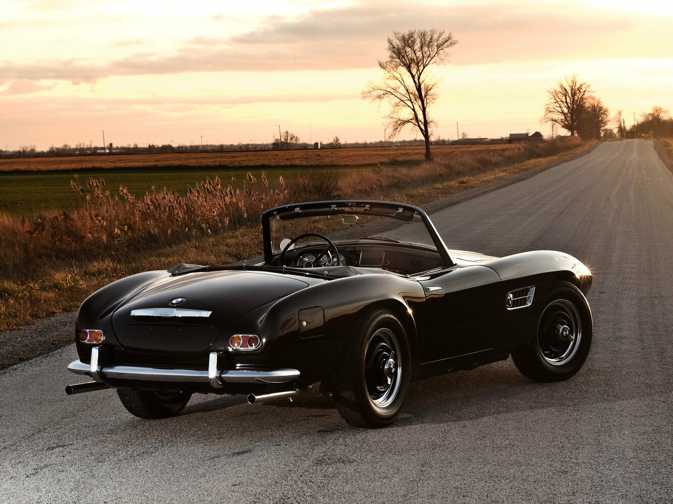 BMW 507, , 1956–1959, Родстер: Rear three-quarter view
