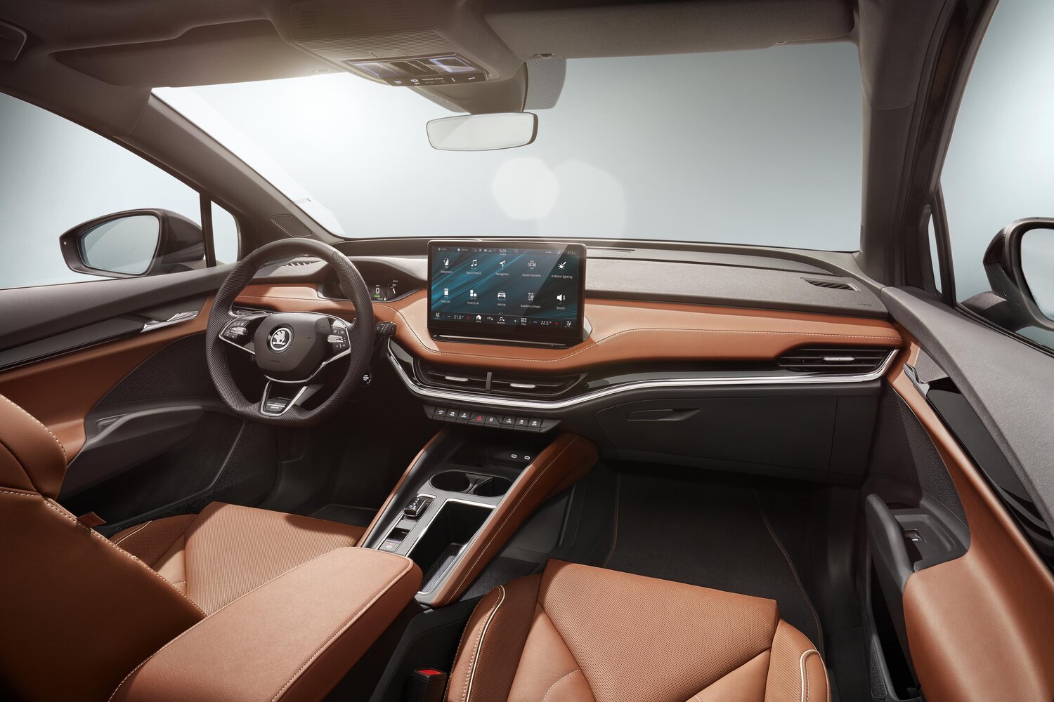 Skoda Enyaq, I, 2020–2025, Внедорожник 5 дв.: Передняя часть салона