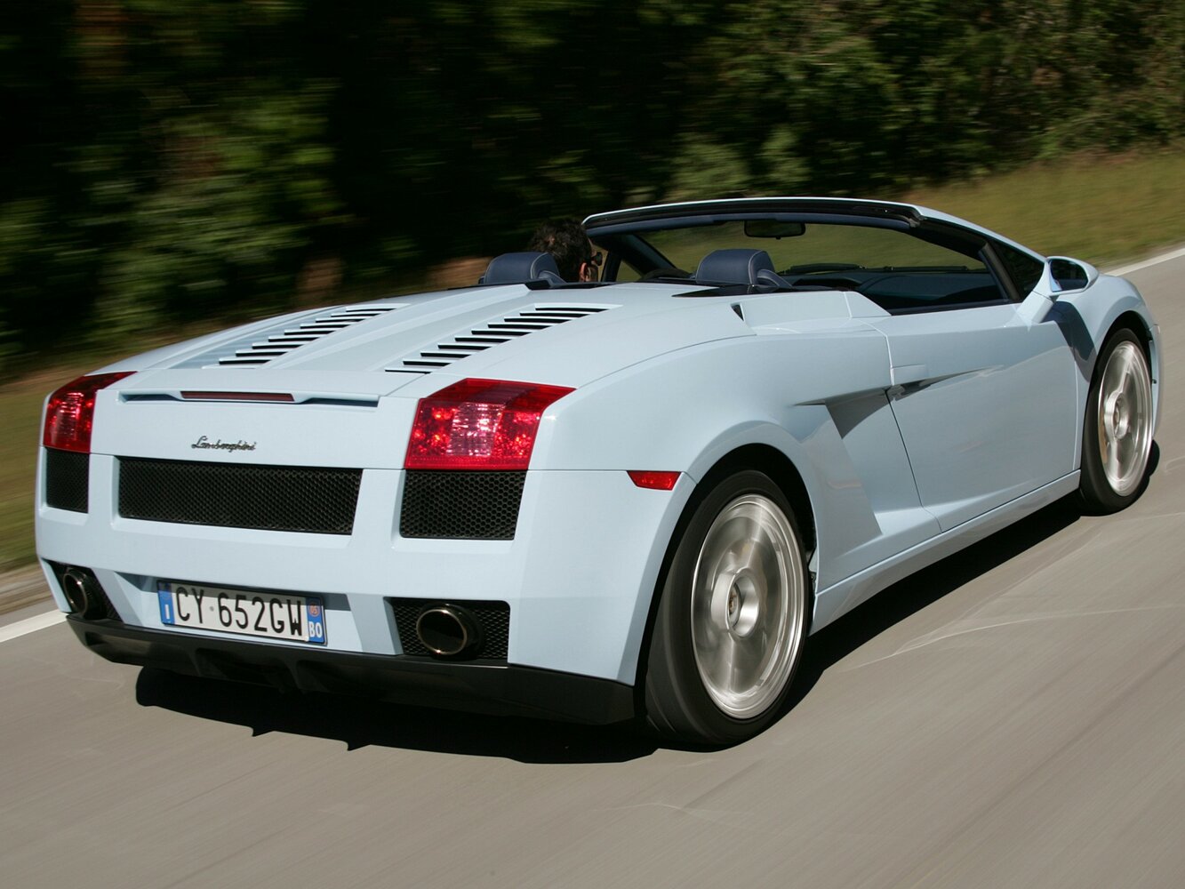 Lamborghini Gallardo, I, 2003–2008, Родстер: Вид сзади в три четверти