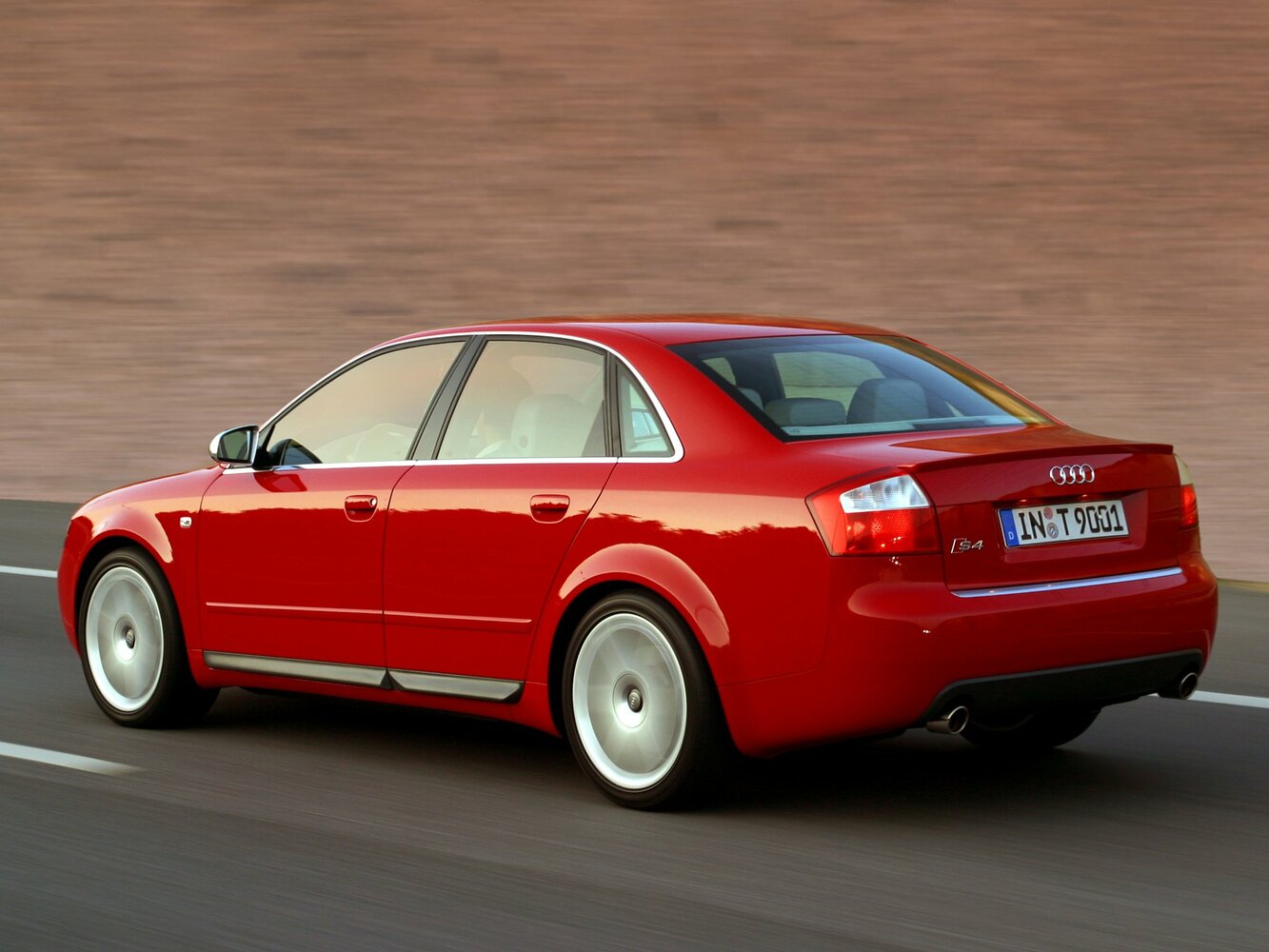 Audi S4, II (B6), 2002–2004, Sedan: Rear three-quarter view