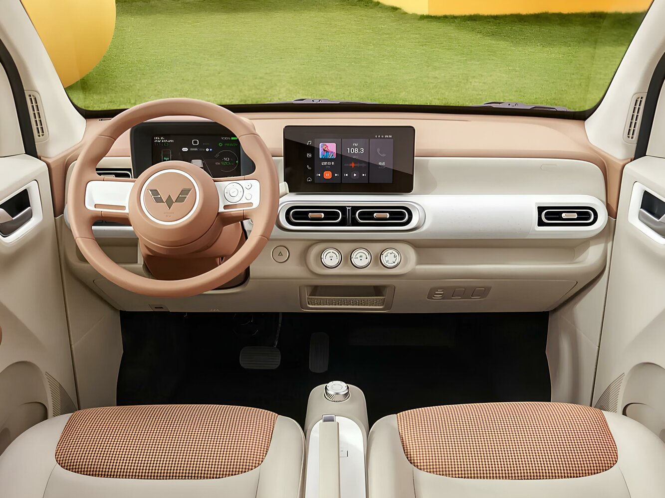 Wuling Mini EV, III, 2022–2026, Хэтчбек 3 дв. Macaron: Передняя панель