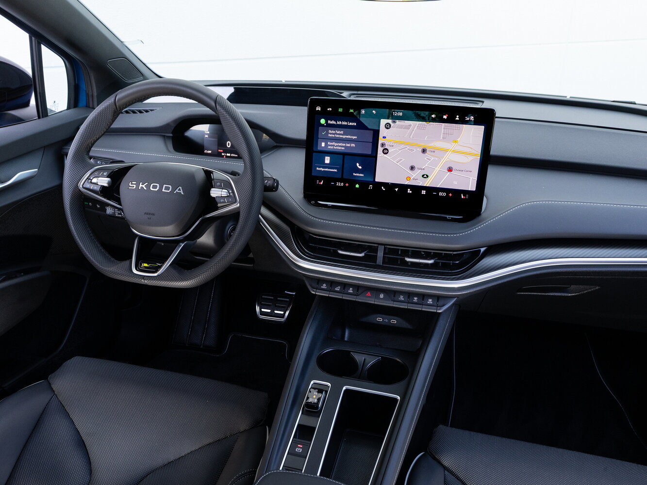 Skoda Enyaq Coupe RS, I Рестайлинг, 2025–2026, Внедорожник 5 дв.: Передняя часть салона