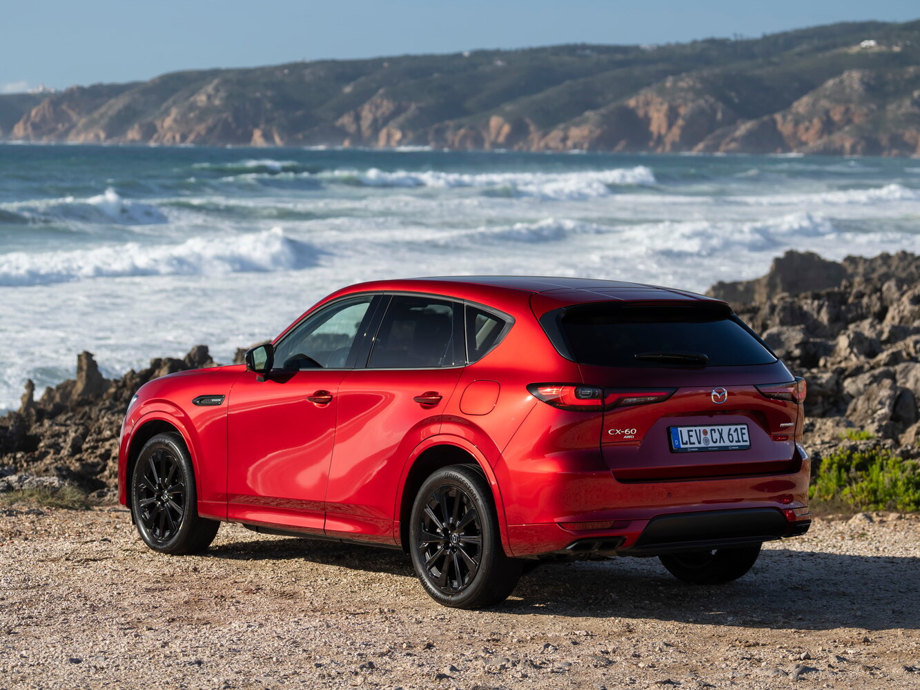 Mazda CX-60, , 2022–2026, SUV 5 door: Rear three-quarter view