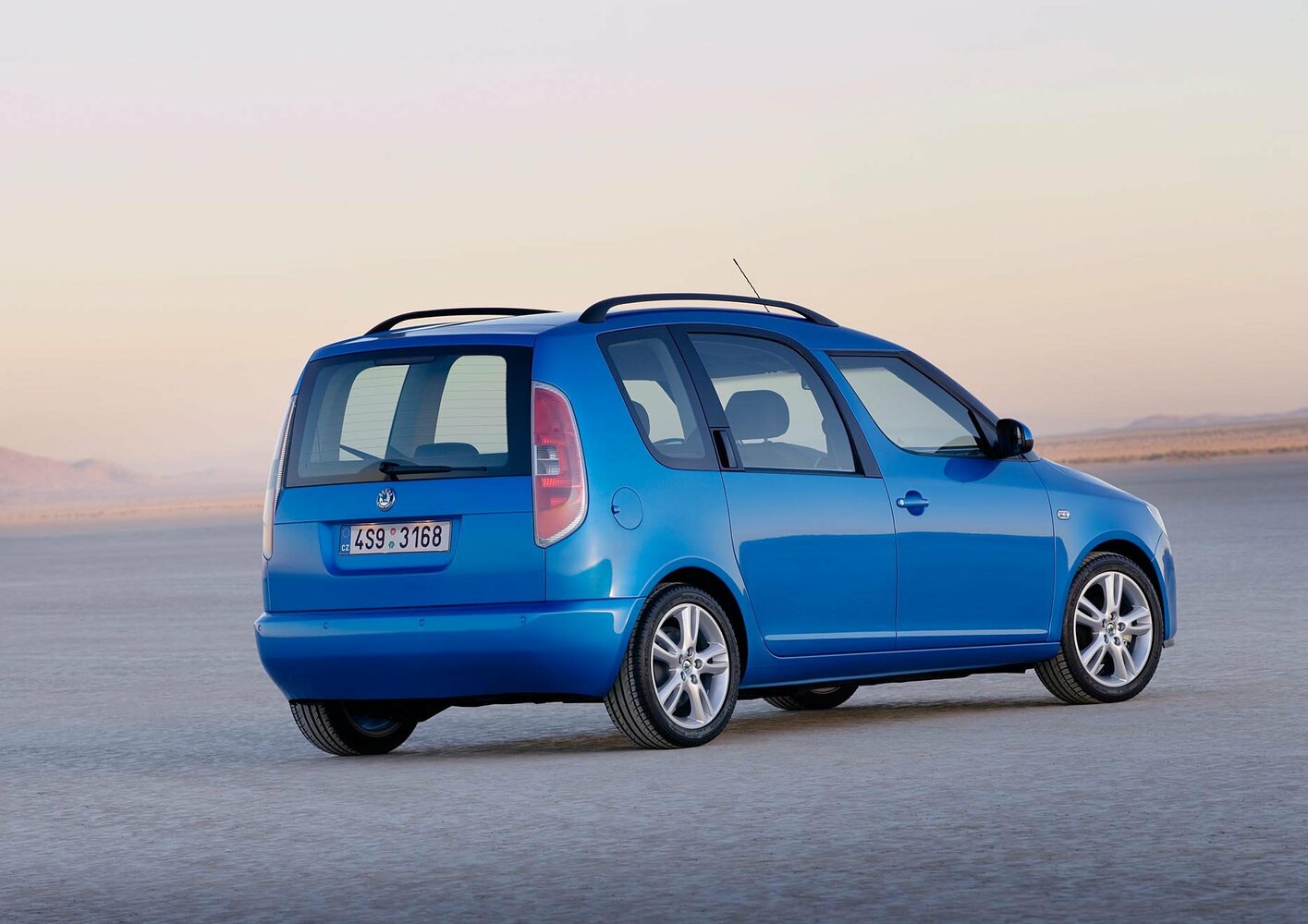 Skoda Roomster, I, 2006–2010, Compact MPV: Rear three-quarter view