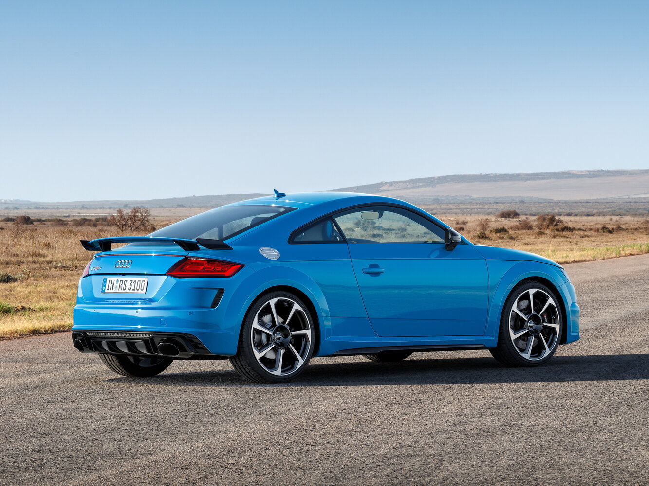 Audi TT RS, III (8S) Рестайлинг, 2019–2023, Купе: Вид сзади в три четверти