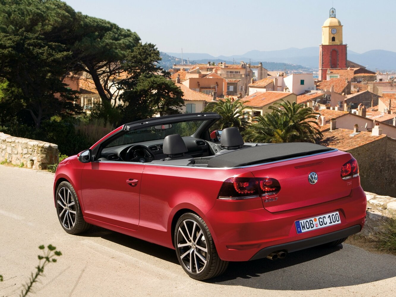 Volkswagen Golf, VI, 2008–2012, Convertible: Rear three-quarter view