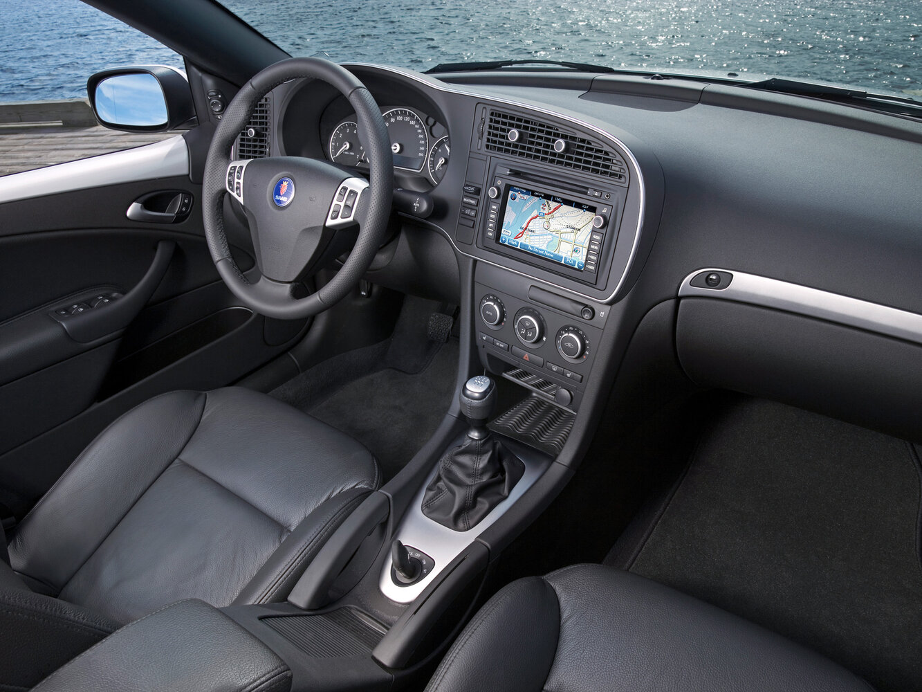 Saab 9-3, II Рестайлинг, 2007–2014, Кабриолет: Передняя часть салона