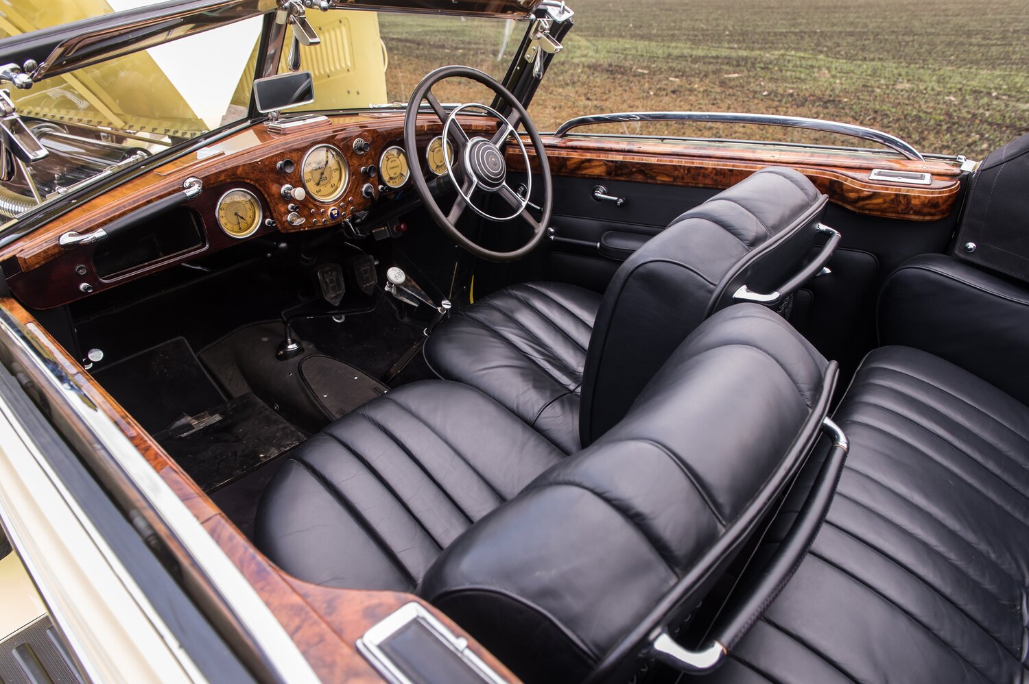 Horch 853, , 1935–1939, Кабриолет: Передняя часть салона