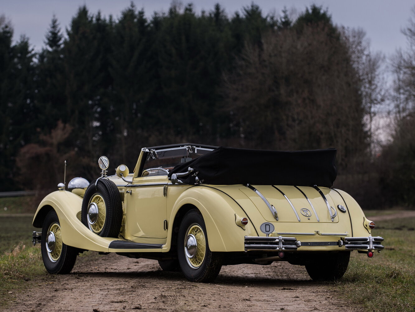 Horch 853, , 1935–1939, Кабриолет: Вид сзади в три четверти