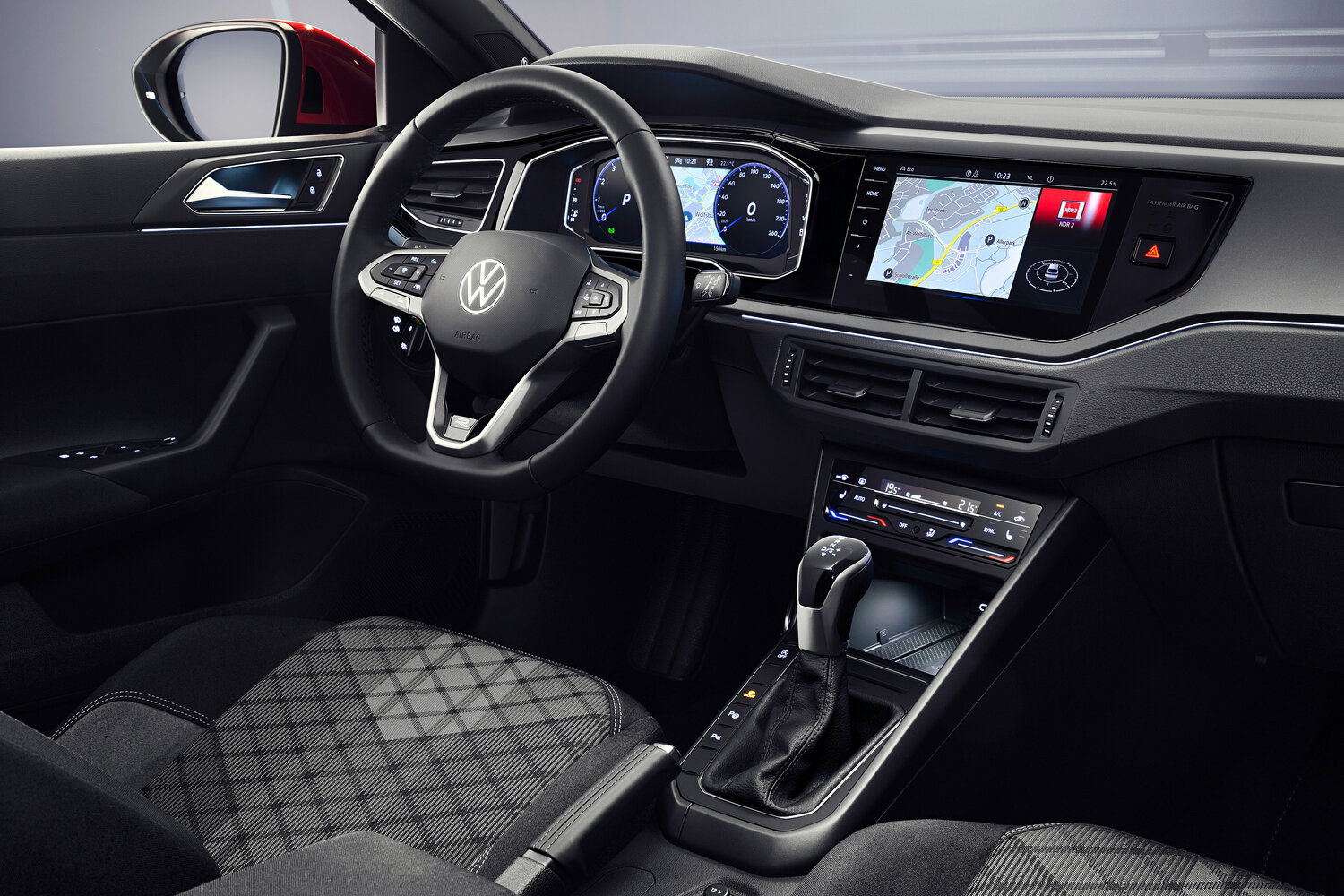 volkswagen Taigo, , 2021–2026, Хэтчбек 5 дв.: Передняя часть салона