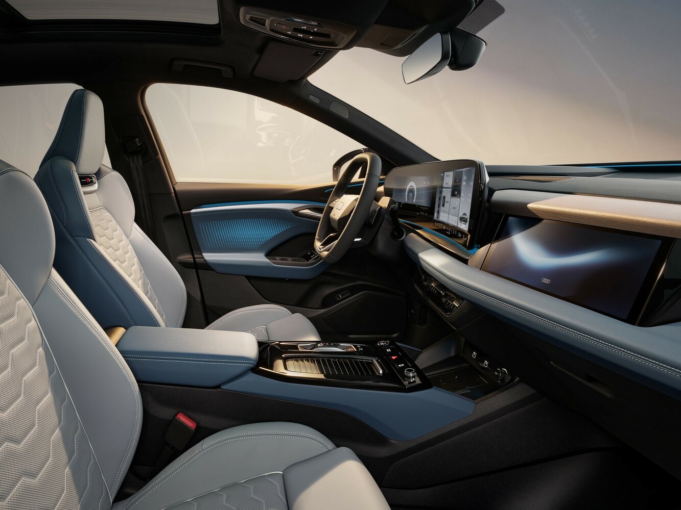Audi Q6 Sportback e-tron, , 2024–2026, Внедорожник 5 дв. L: Передняя часть салона