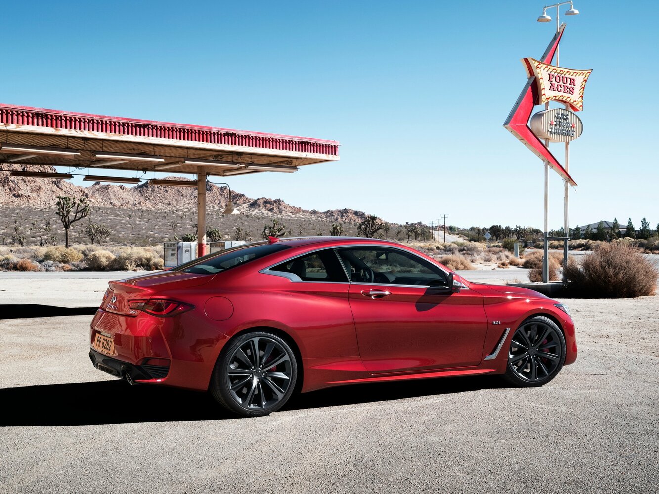 Infiniti Q60, II, 2016–2022, Купе: Вид сзади в три четверти