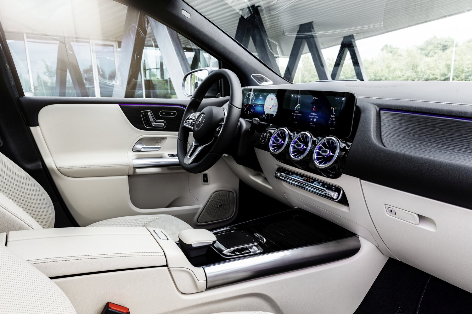 Mercedes-Benz B-Класс, III (W247), 2018–2022, Хэтчбек 5 дв.: Передняя часть салона
