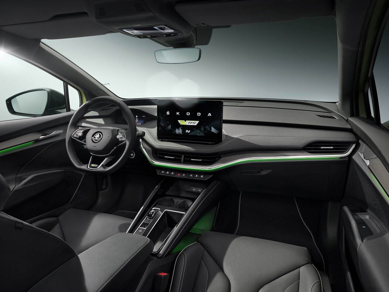 Skoda Enyaq Coupe RS, I, 2022–2025, Внедорожник 5 дв.: Передняя часть салона