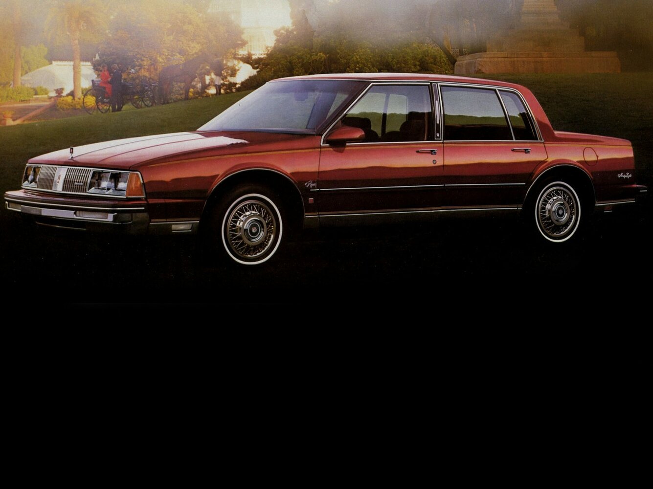 Oldsmobile Ninety-Eight, X, 1985–1990, Седан: Вид сбоку