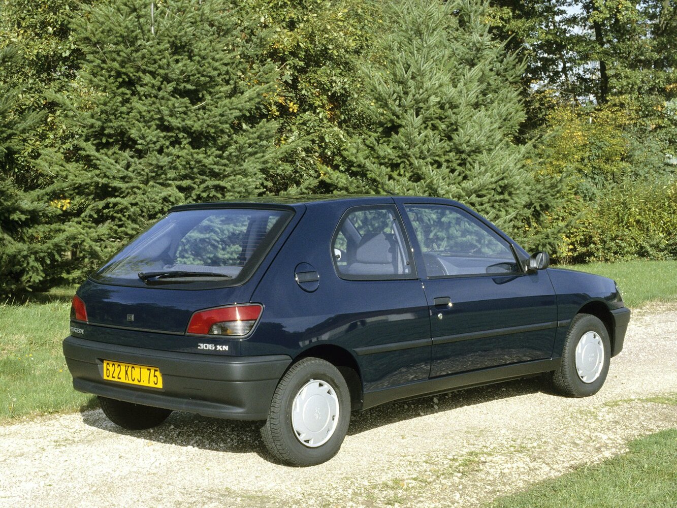 Peugeot 306, , 1993–2002, Хэтчбек 3 дв.: Вид сзади в три четверти