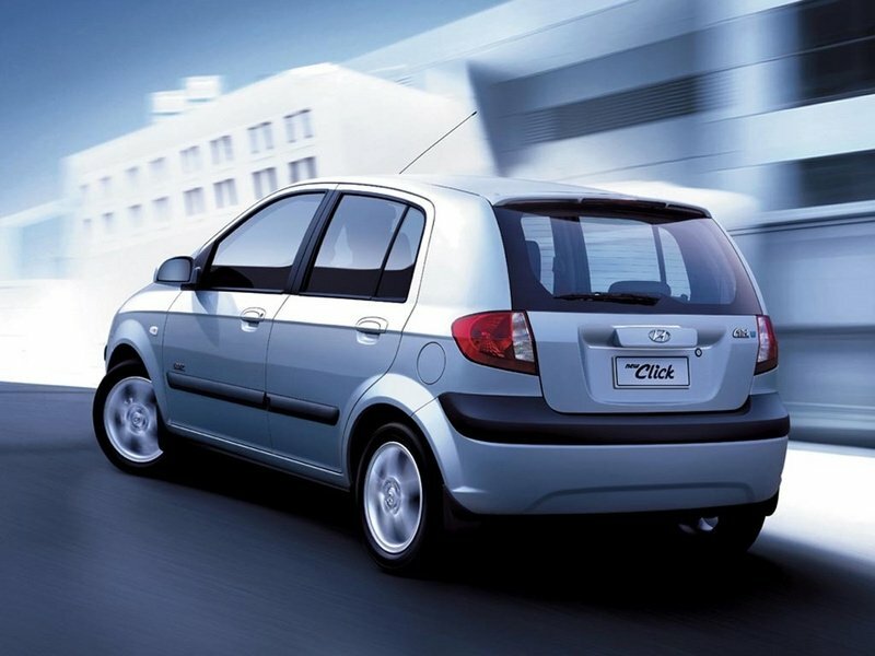 Hyundai Click, I facelift, 2005–2011, Hatchback 5 door: Rear three-quarter view