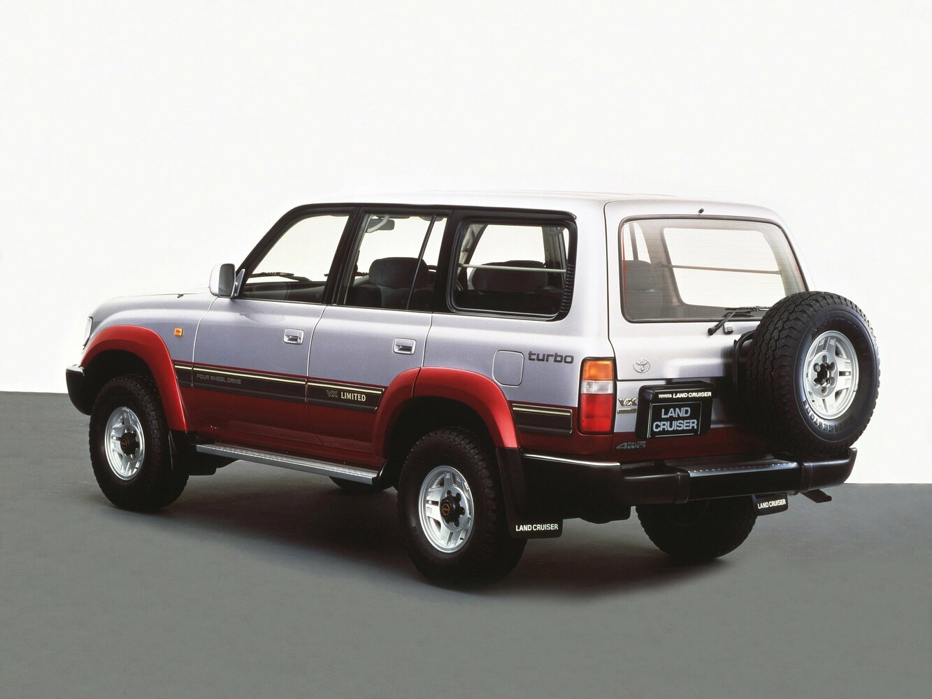 Toyota Land Cruiser, 80 Series, 1989–1994, SUV 5 door: Rear three-quarter view