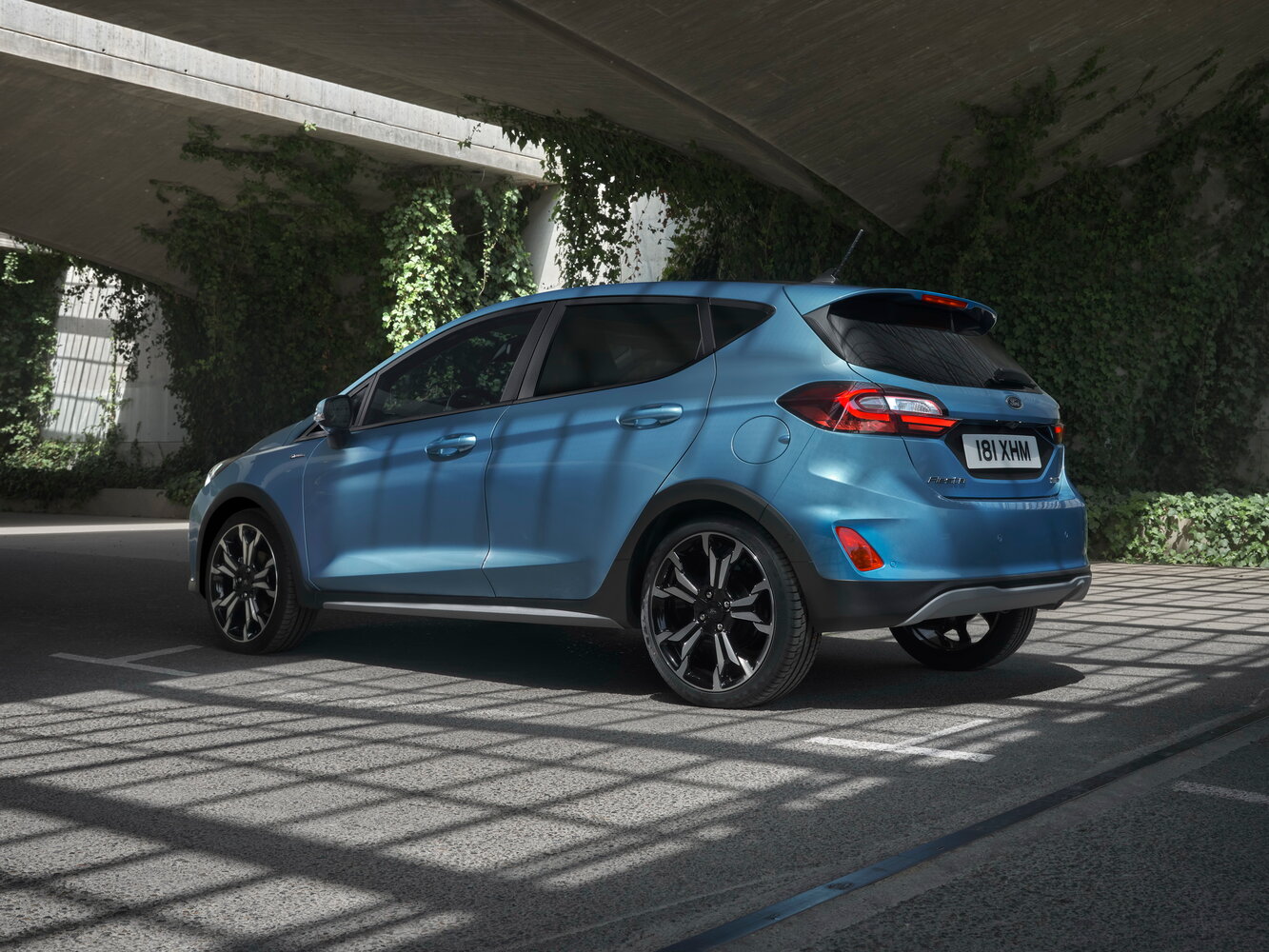Ford Fiesta, Mk7 facelift, 2021–2023, Hatchback 5 door Active: Rear three-quarter view