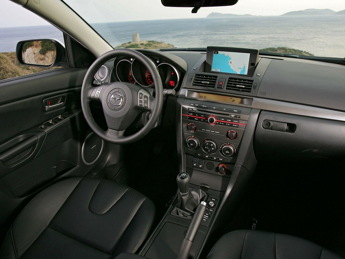 Mazda 3, I (BK) facelift, 2006–2009, Hatchback 5 door: Front cabin