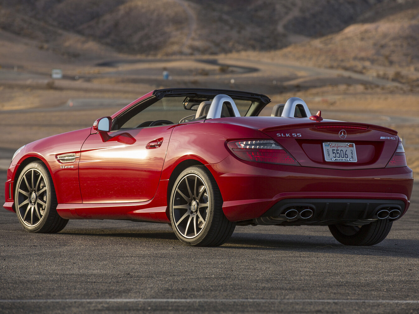 Mercedes-Benz SLK-Класс AMG, III (R172), 2012–2016, Родстер: Вид сзади в три четверти