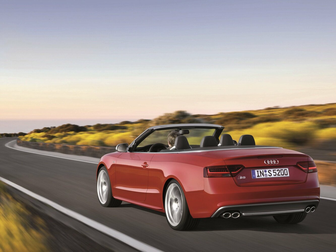 Audi S5, I (8T) Рестайлинг, 2011–2016, Кабриолет: Вид сзади в три четверти