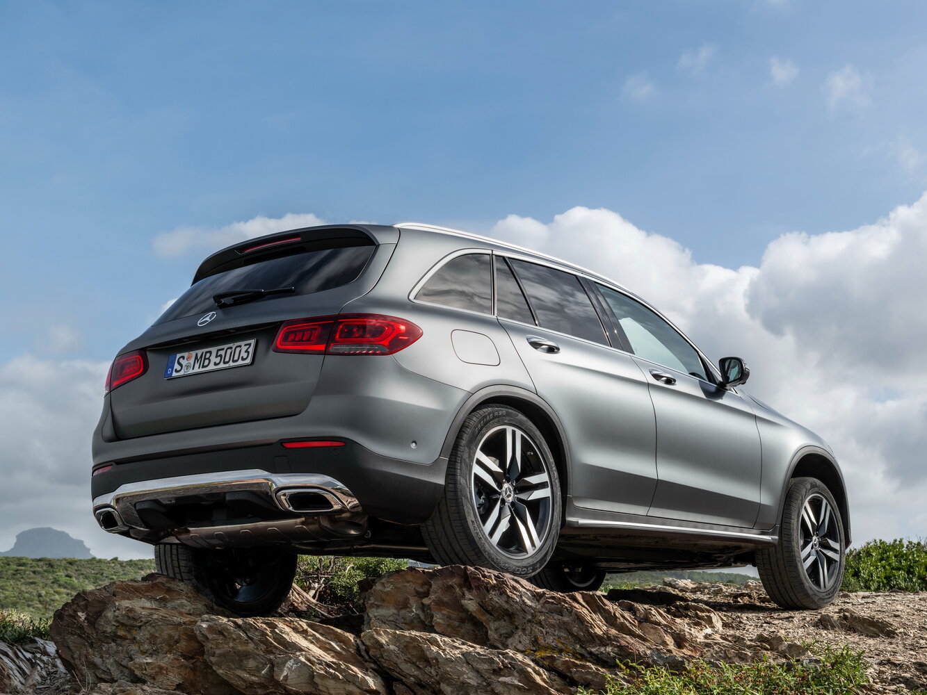 Mercedes-Benz GLC, I (X253) Рестайлинг, 2019–2022, Внедорожник 5 дв.: Вид сзади в три четверти