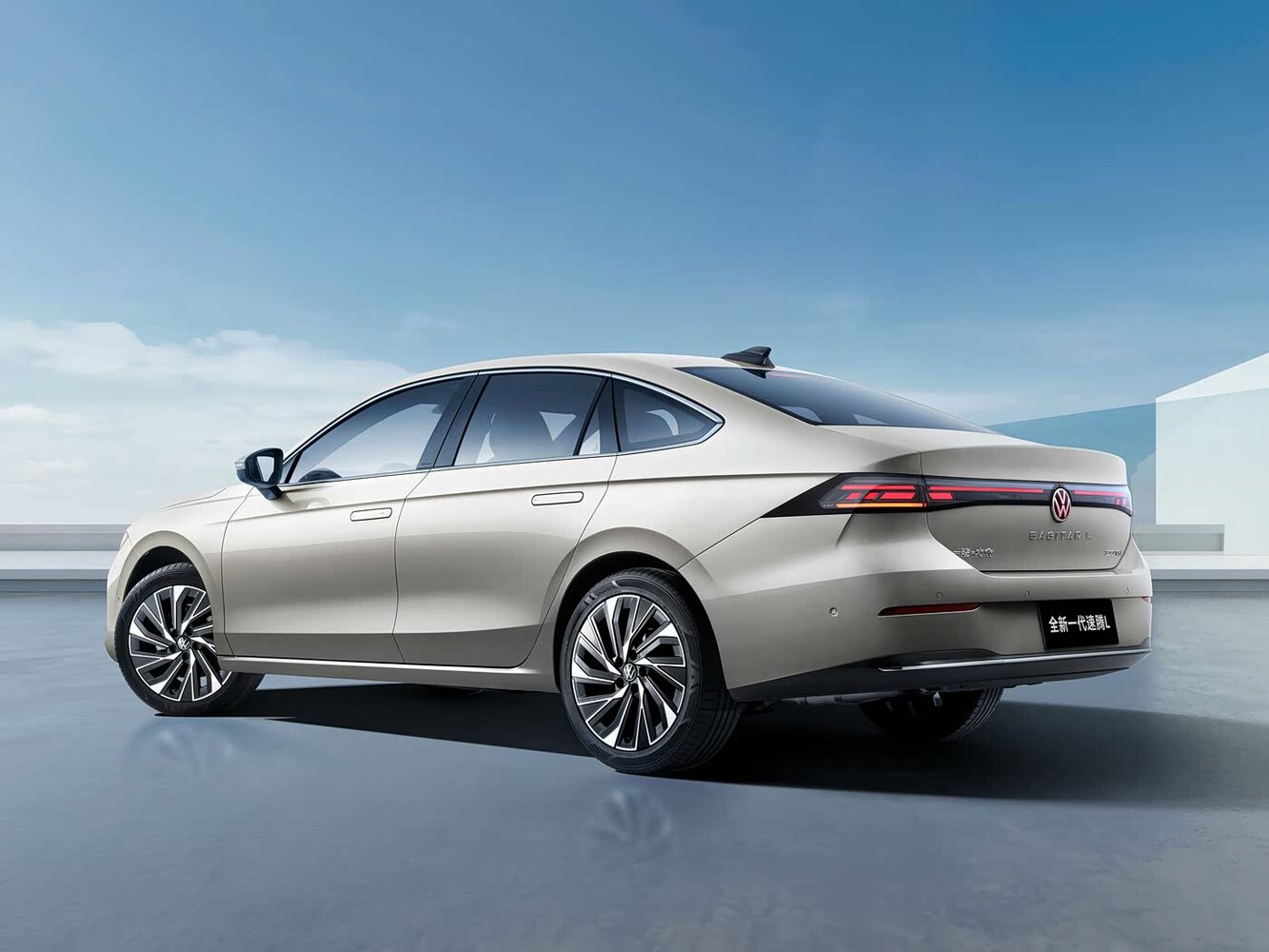 Volkswagen Sagitar, IV, 2025–2026, Седан L: Вид сзади в три четверти