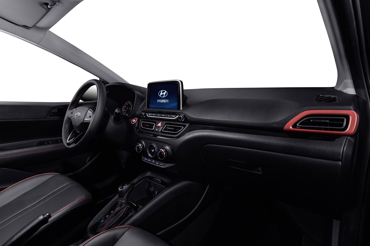 Hyundai HB20, II, 2019–2022, Хэтчбек 5 дв. X: Передняя часть салона