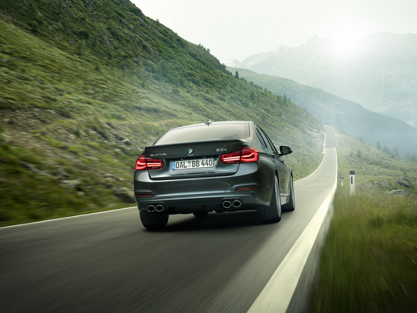 Alpina B3, F30 Рестайлинг, 2017–2019, Седан: Вид сзади в три четверти