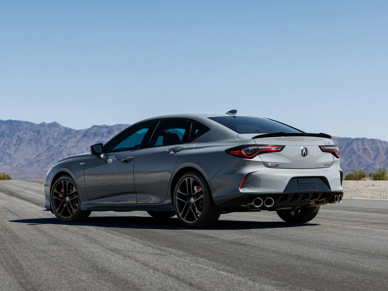 Acura TLX, II Рестайлинг, 2023–2025, Седан: Вид сзади в три четверти
