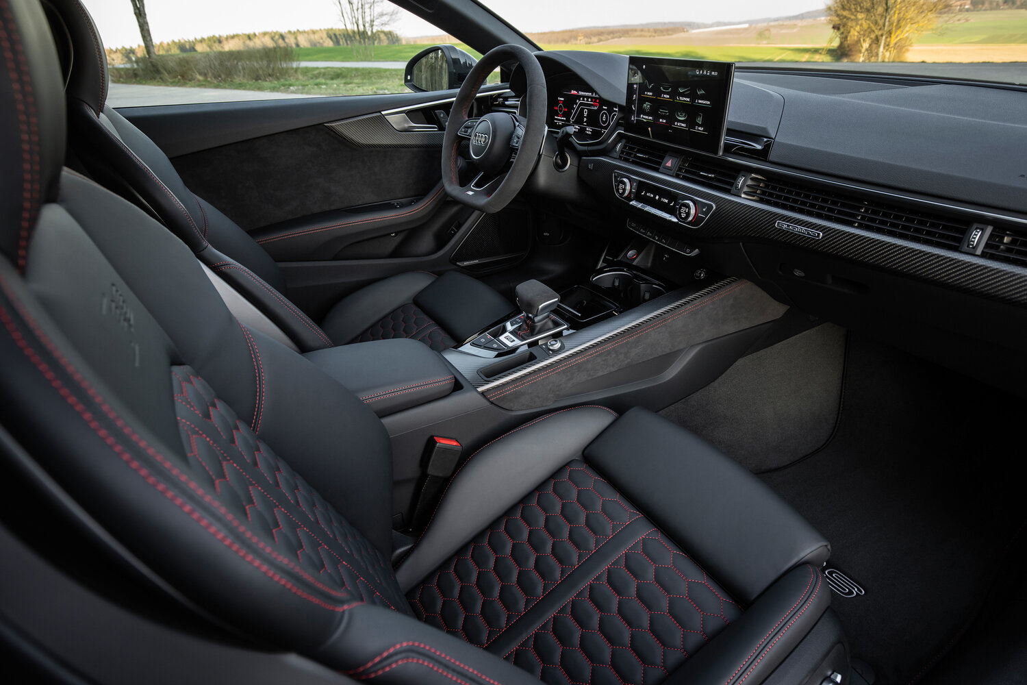 Audi RS 5, II (F5) Рестайлинг, 2019–2025, Купе: Передняя часть салона