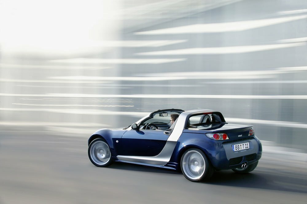 Smart Roadster, , 2002–2006, Родстер: Rear three-quarter view