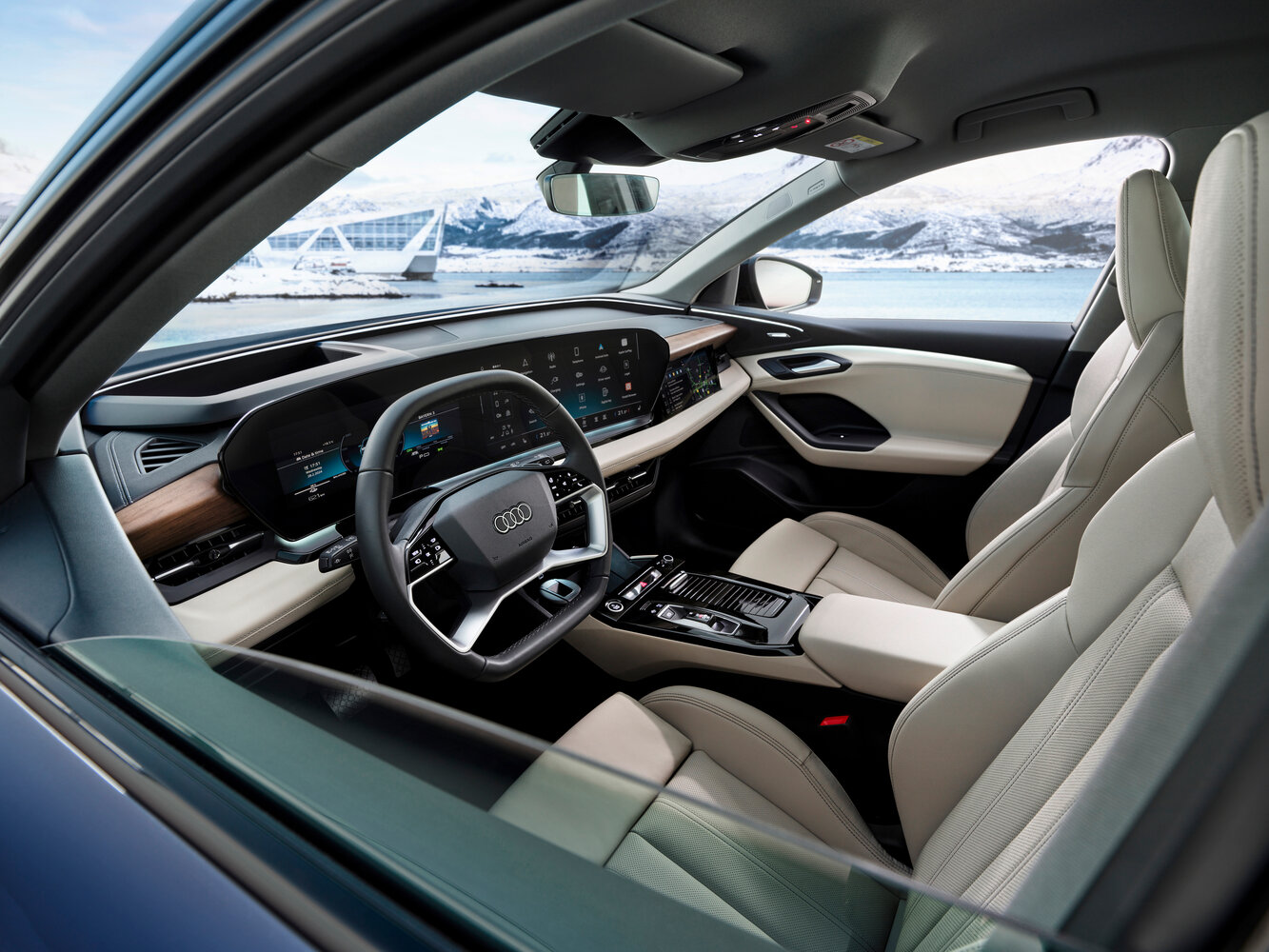 Audi Q6 e-tron, , 2024–2026, Внедорожник 5 дв.: Передняя часть салона