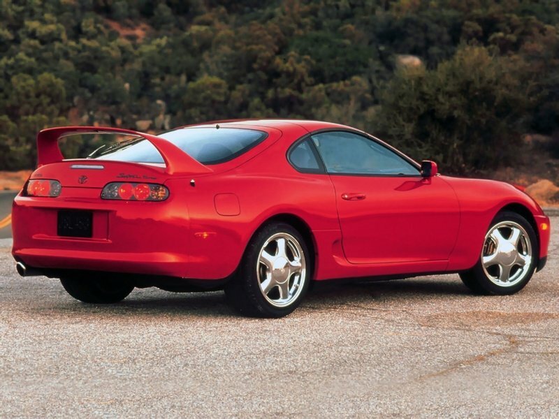 Toyota Supra, IV (A80) facelift, 1996–2002, Coupe: Rear three-quarter view