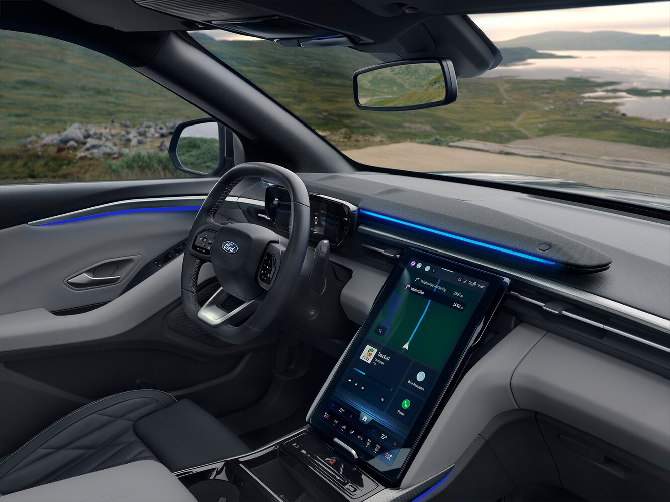 Ford Explorer EV, , 2024–2026, Внедорожник 5 дв.: Передняя часть салона