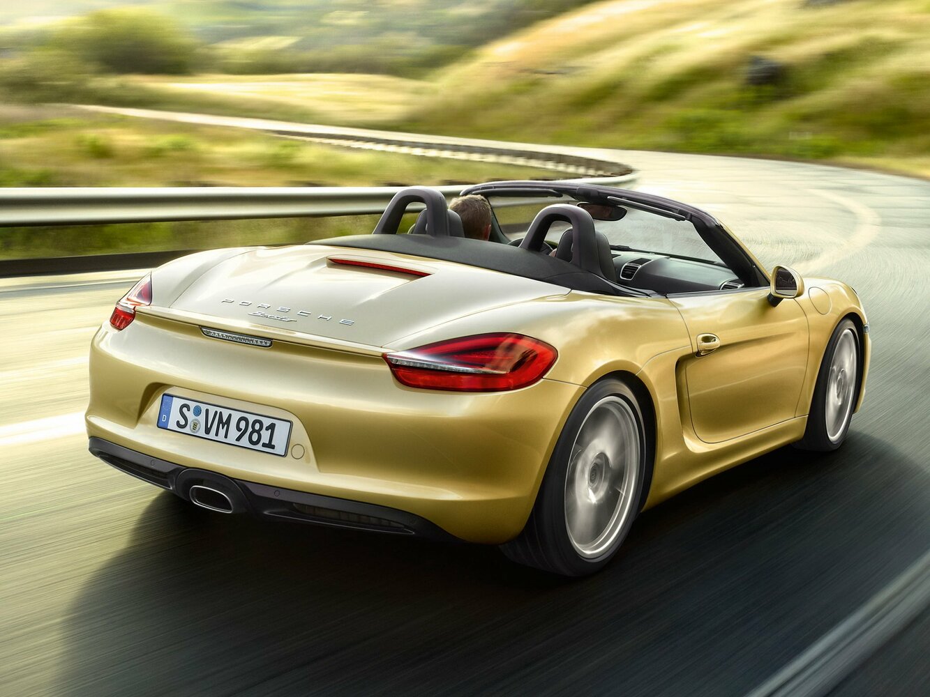 Porsche Boxster, III (981), 2012–2016, Родстер: Вид сзади в три четверти