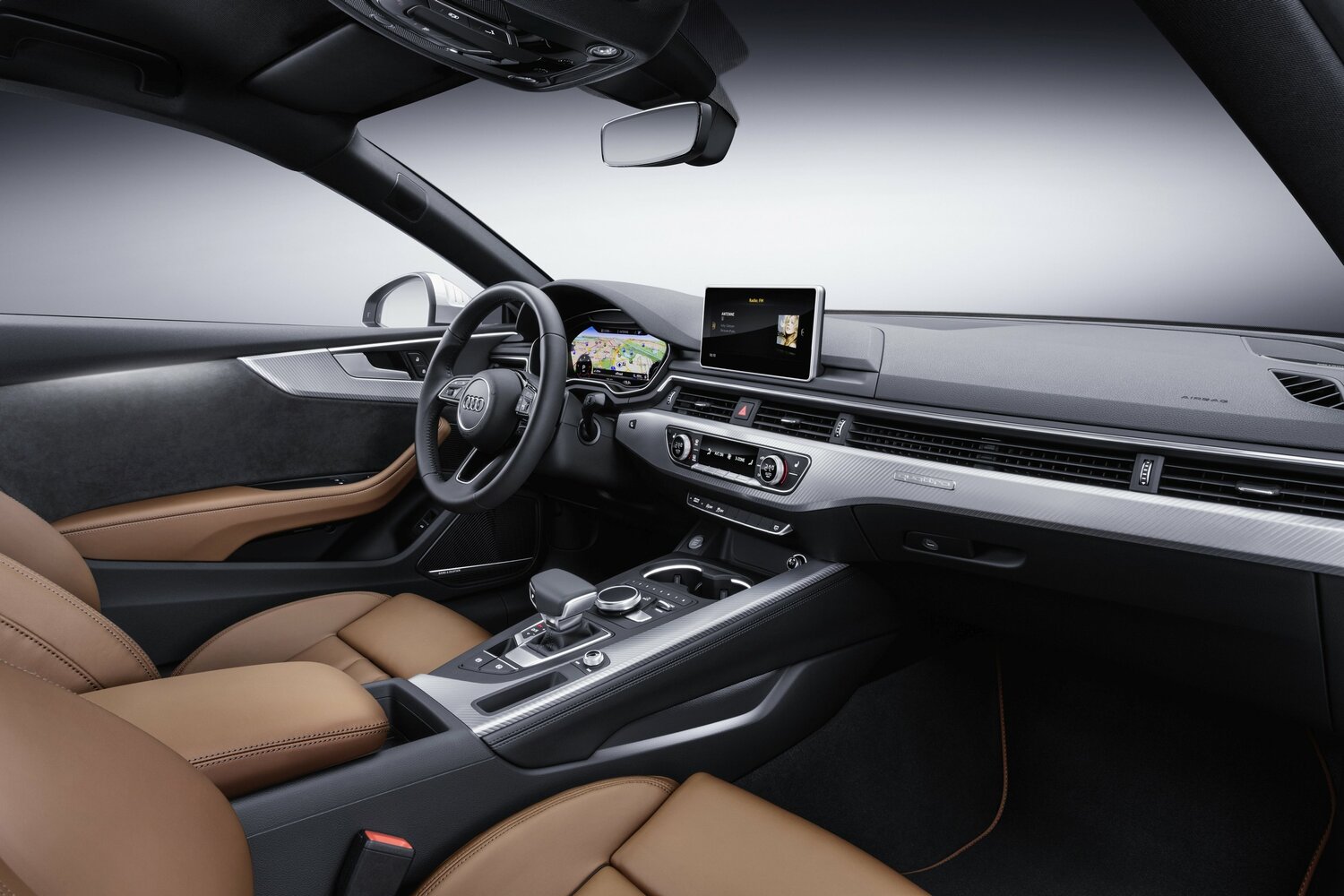 Audi A5, II (F5), 2016–2020, Купе: Передняя часть салона