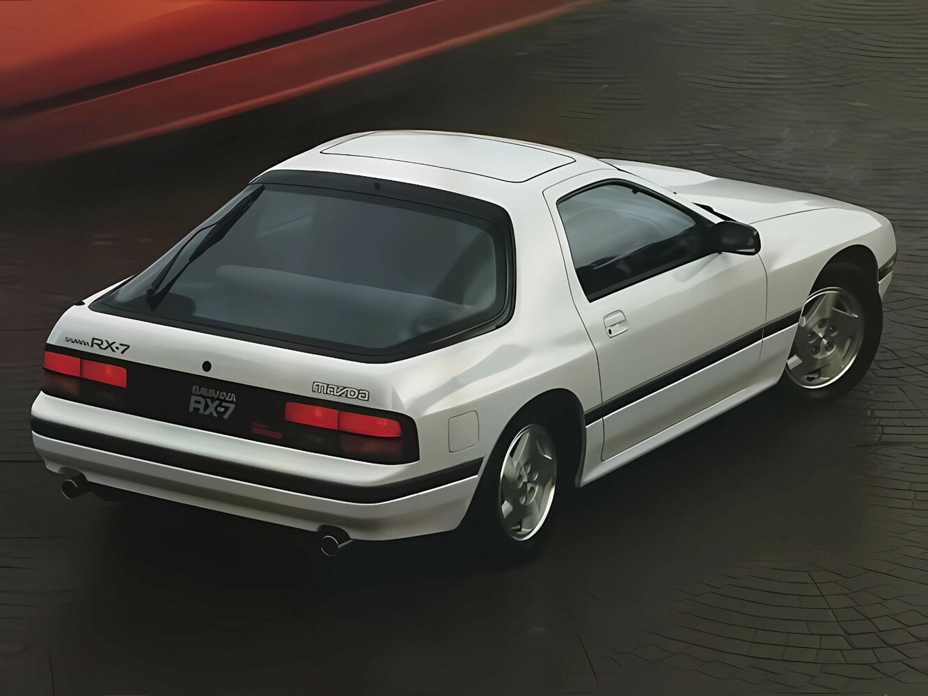 Mazda Savanna RX-7, II (FC), 1985–1989, Coupe: Rear three-quarter view