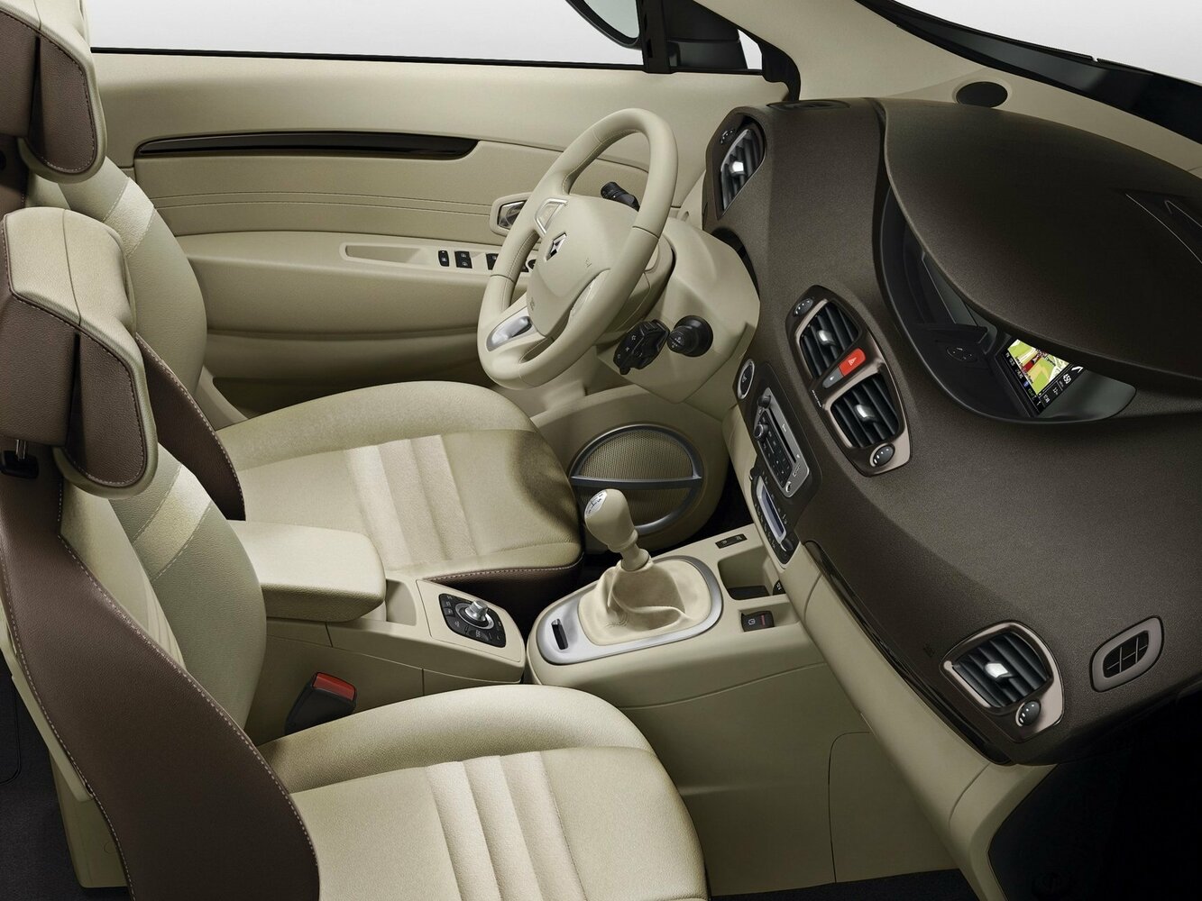 Renault Scenic, III Рестайлинг, 2012–2013, Компактвэн Grand: Передняя часть салона