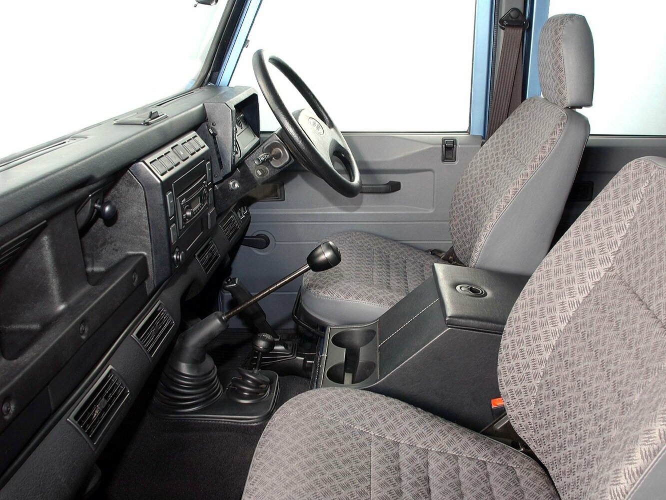 Land Rover Defender, I, 1983–2007, Пикап Двойная кабина: Передняя часть салона