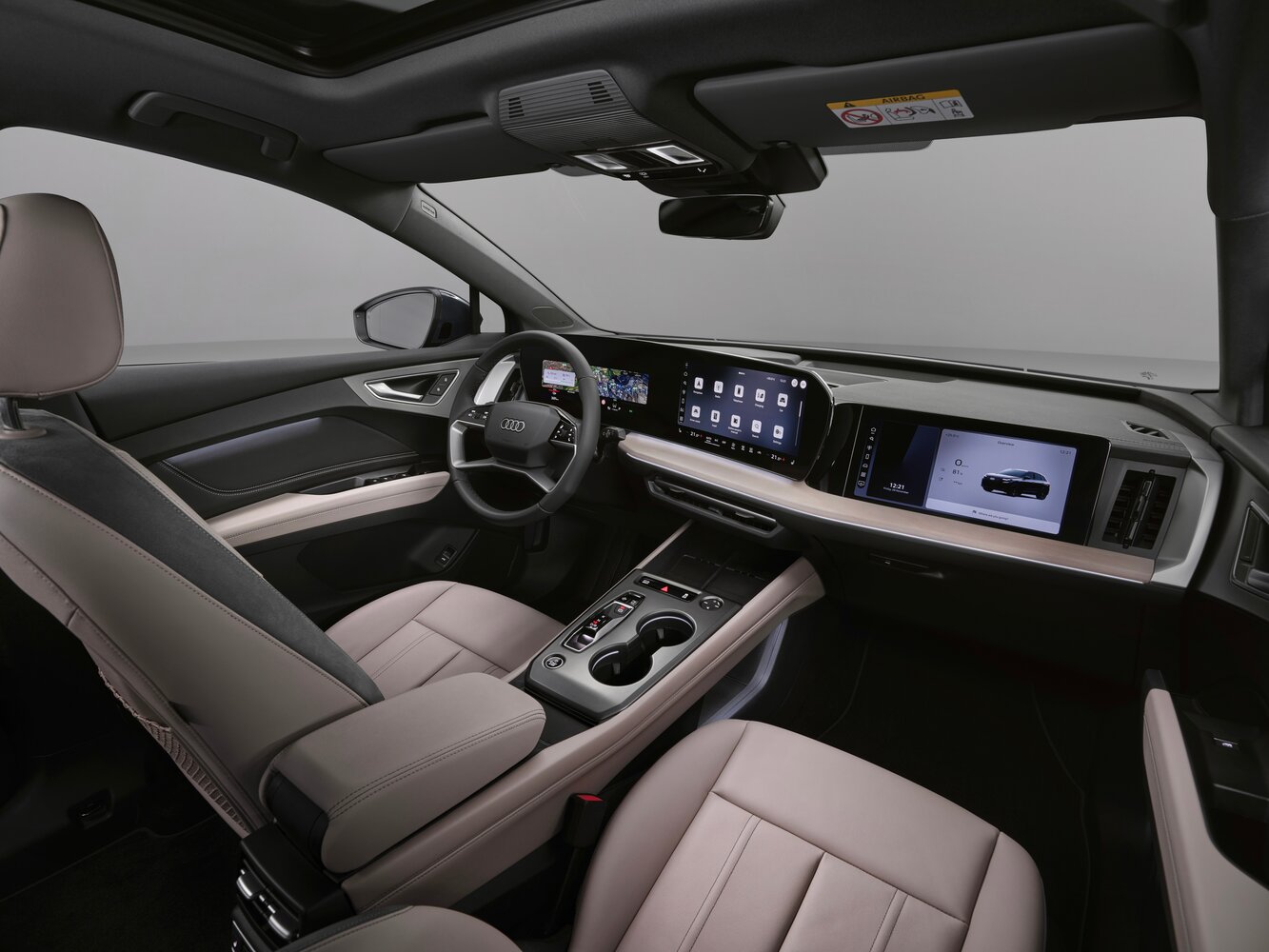 Audi Q4 e-tron, I Рестайлинг, 2026–2026, Внедорожник 5 дв.: Передняя часть салона