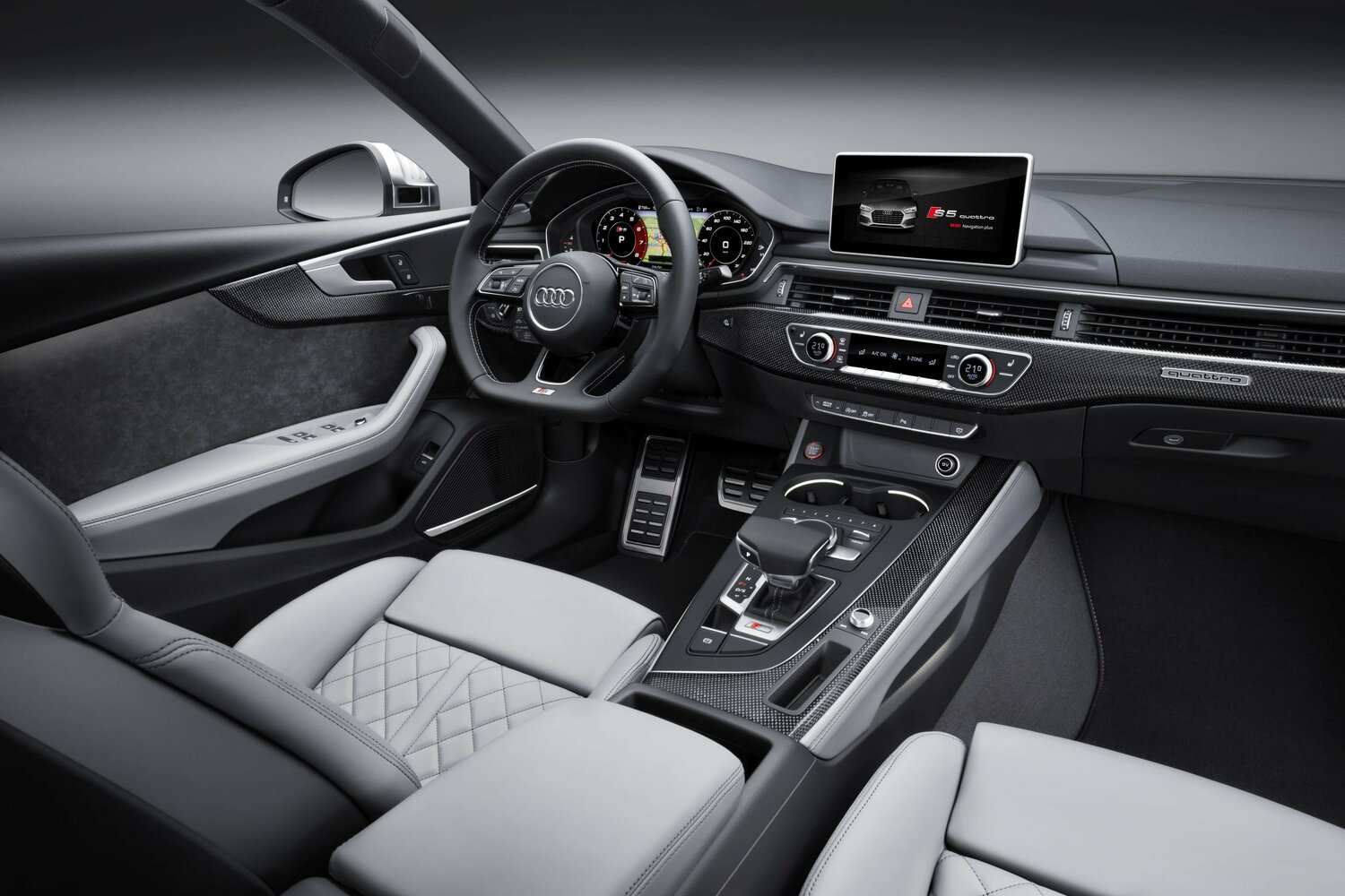 Audi S5, II (F5), 2016–2019, Лифтбек Sportback: Передняя часть салона