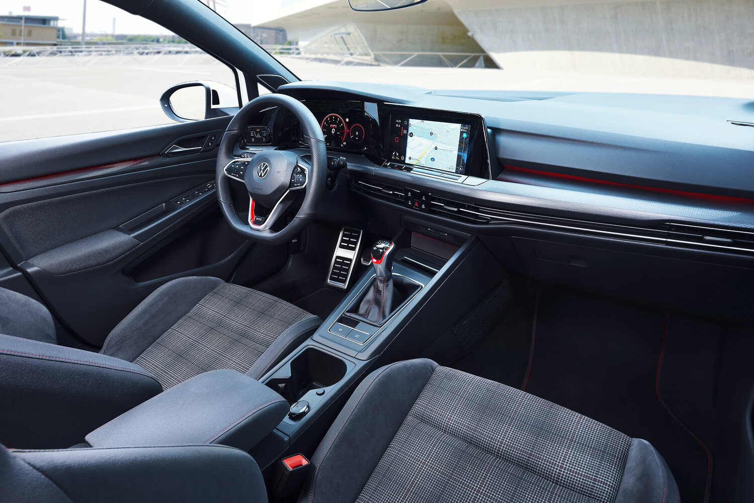 Volkswagen Golf GTI, VIII, 2020–2024, Хэтчбек 5 дв.: Передняя часть салона