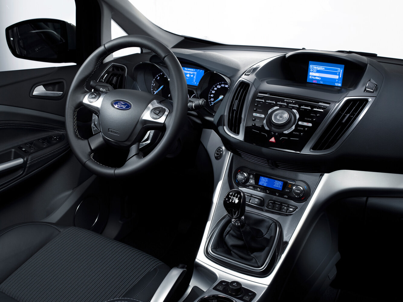 Ford C-MAX, II, 2010–2015, Компактвэн Grand: Передняя часть салона
