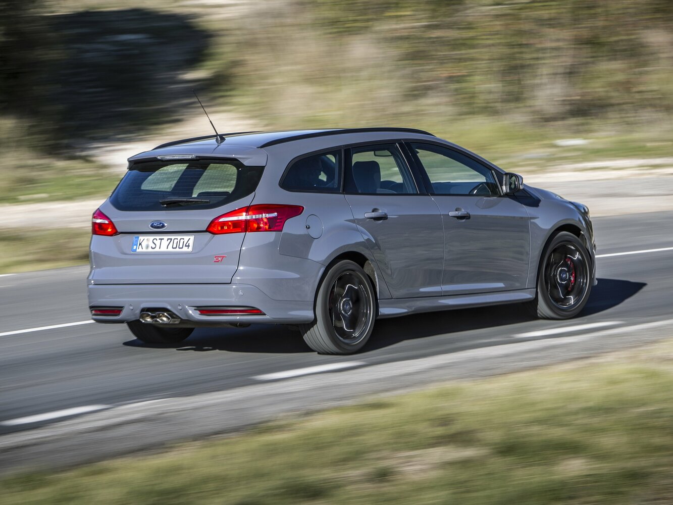 Ford Focus ST, III facelift, 2015–2018, Estate 5 door: Rear three-quarter view