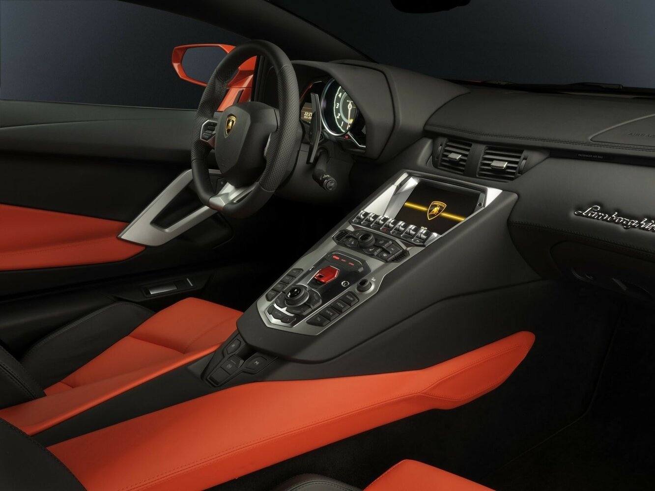 Lamborghini Aventador, I, 2011–2016, Купе: Передняя часть салона