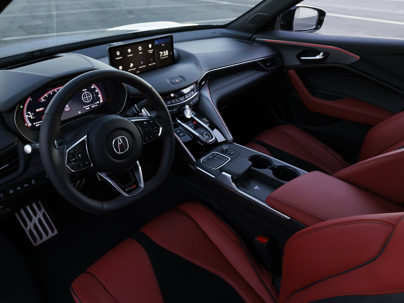 Acura TLX, II Рестайлинг, 2023–2025, Седан: Передняя часть салона