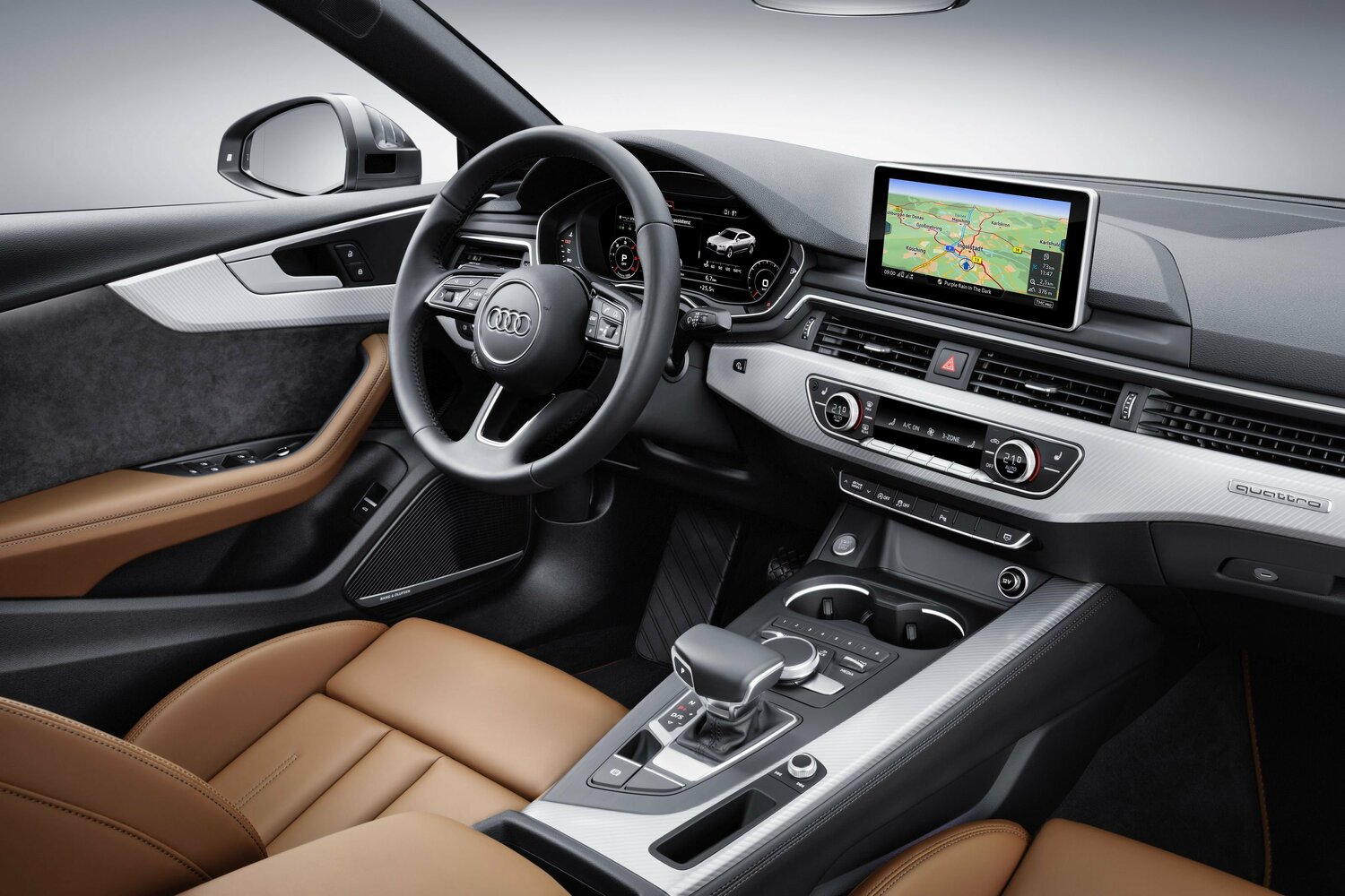 Audi A5, II (F5), 2016–2020, Лифтбек Sportback: Передняя часть салона